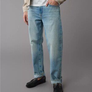 Men's American Eagle Next Level Stretch Light Wash Jeans 31/30 Original Straight